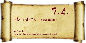 Török Leander névjegykártya